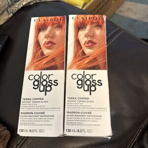 2 Clairol Color Gloss Up Terra Copper Instant Toning Gloss Red 4.3 fl oz